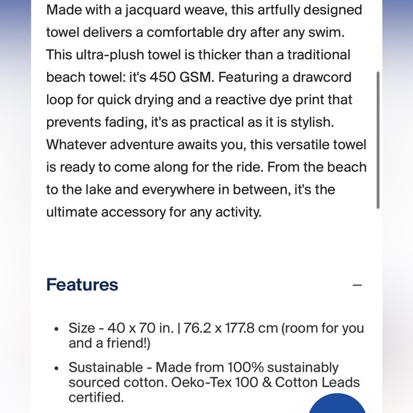 Free People x Slowtide Oversized Beach Towel, Set of 2, NWT - Picture 9 of 15